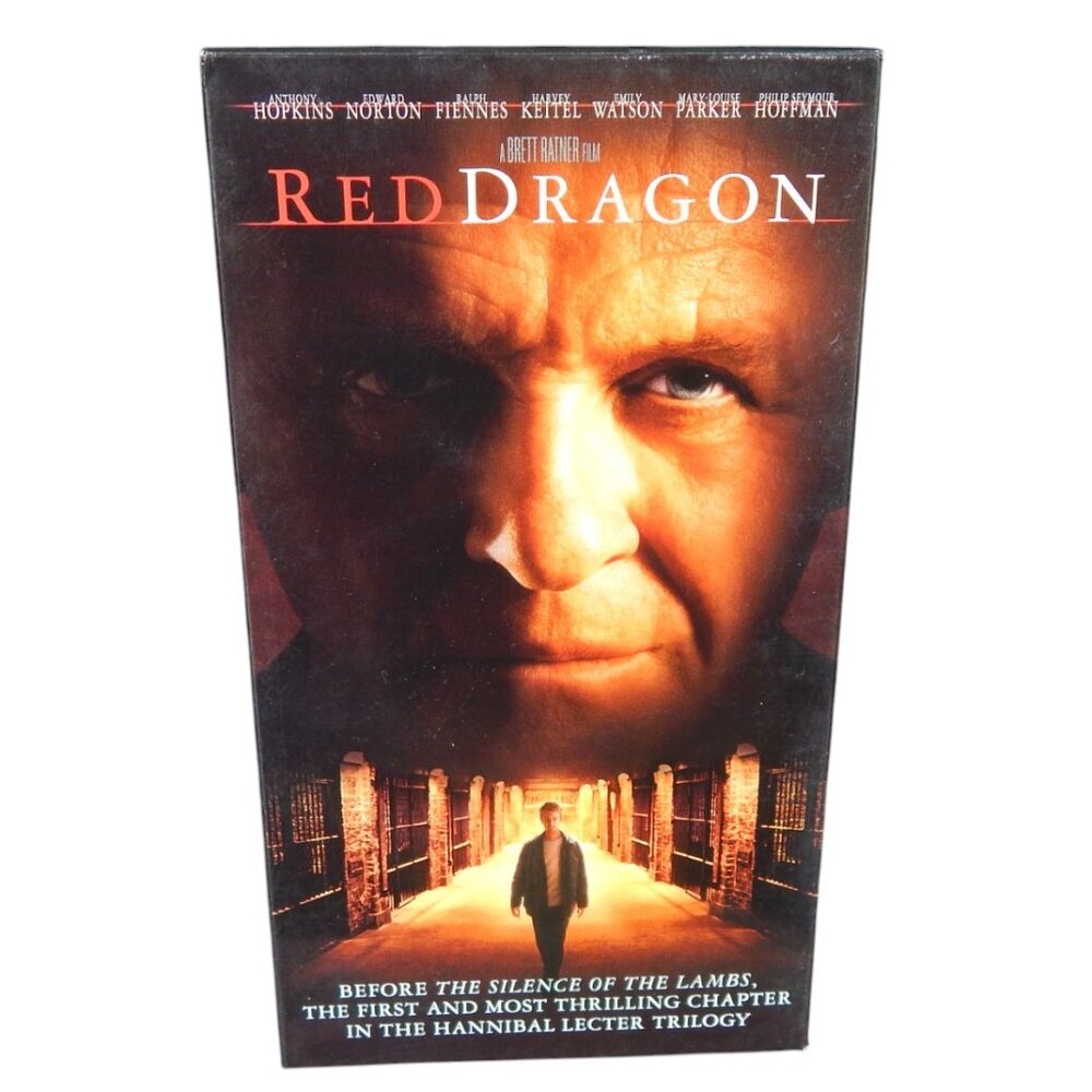 RED DRAGON vintage VHS tape in original paper case Anthony Hopkins Edward Norton